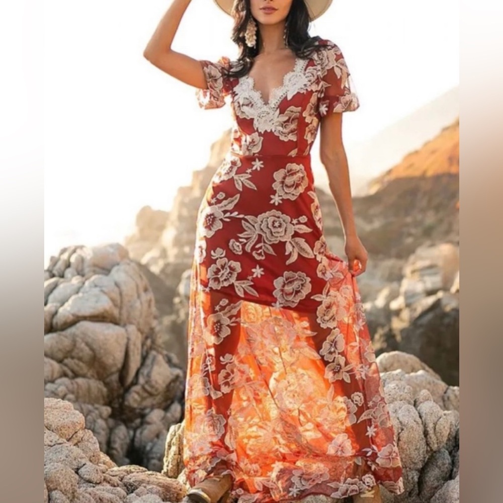 Valencia dress from Joyfolie in Cinnamon